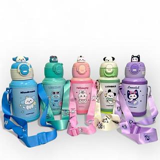 Garrafa térmica 500ML com tampa com canudo 040