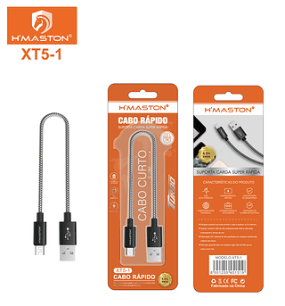 CABO RÁPIDO 20CM QC3.0 XT5-1V8