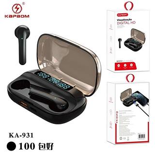 Fone sem fio Bluetooth sem borrachinha com digital KA931