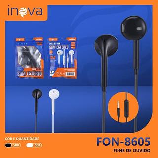 Fone de saquinho com microfone inova FON-8605