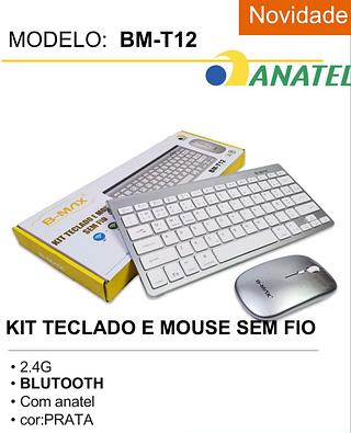 Teclado sem fio com mouse BMT12