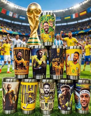 Copo térmico 473ml Copa Do Mundo NeymarJr