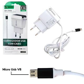 Carregador USB com cabo V8 SH-T800