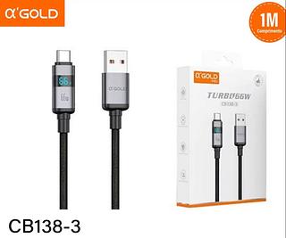 Cabo de carga TIPO-C 66W USB/tipo c com digital 1M CB1383