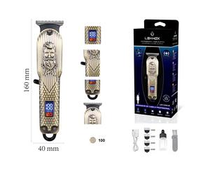 Maquininha Cortar Cabelo Barbeiro Visor LED Dourado Apenas LEY2342B