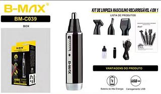 KIT DE LIMPEZA MASCULINO RECARREGÄVEL4 EM 1 BMC039