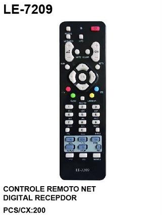 CONTROLE REMOTO NET DIGITAL RECEPDOR LE-7209