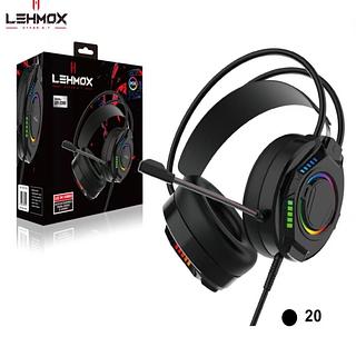 Fone Headset Gamer Lehmox Com Led E Microfone Cor Da Luz Rgb Cor Preto LEY2262