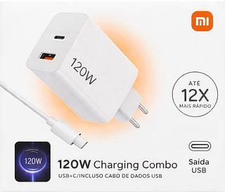 Carregador xiaomi 120W fonte USB/tipo c cabo tipo c-tipo c