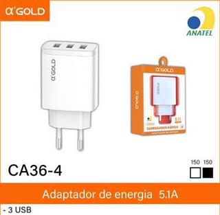Fonte 5.1A 3USB CA364