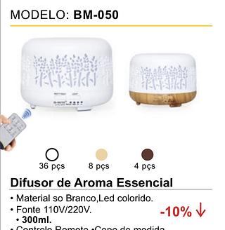 Difusor aromatizador com controle 300ML BM-050