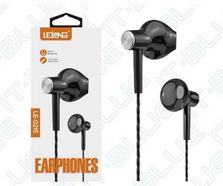 Fone com fio sem borrachinha com microfone LE0215 Com 200pcs