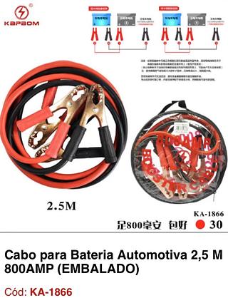 Cabo para bateria automotivo 2.5M 800AMP KA-1866