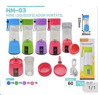 Liquidificador portátil 6 lâminas Com 60pcs
