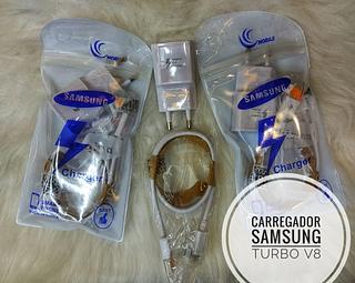 carregador samsung turbo saquinho v8