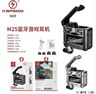 Fone sem fio Bluetooth com borrachinha com digital M25