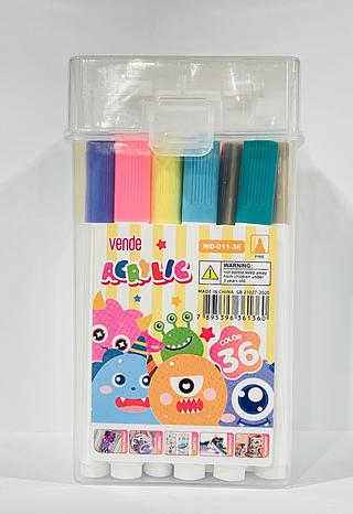 Canetinha acrílico 36 peças WD-36