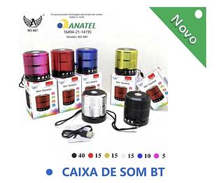 CAIXA DE SOM BT WS -887 Com 100pcs