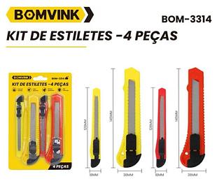 KIT DE ESTILETES-4 PEÇAS BOM3314