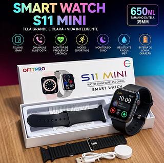SMART WATCH S11 MINI TELA GRANDE E CLARA • VIDA INTELIGENTE 650ML TAMANHO DA TELA 39MM