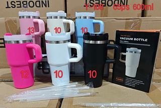 Garrafa térmica com canudo 600ML