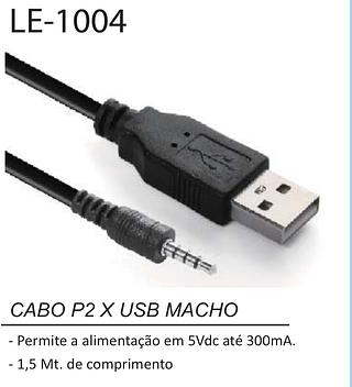 CABO P2 X USB MACHO LE-1004