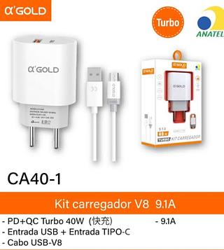 Carregador KIT V8 9.1A CA40-1