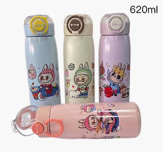 Garrafa térmica de LABUBU 620ml com 50pcs