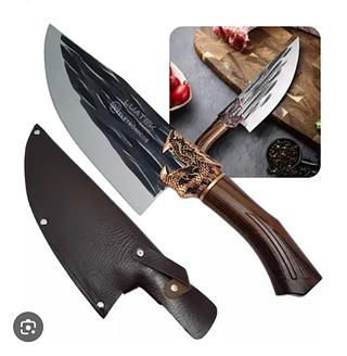 Faca Artesanal Aço Inoxidável Cortes Carnes Vegetais 1.3✖️19.8✖️5.8 BMDJ406