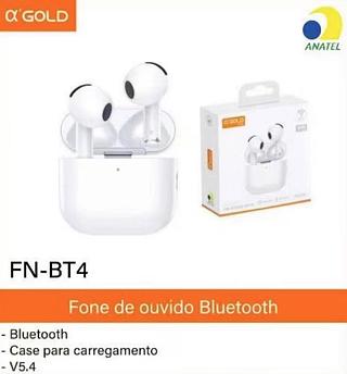 Fone de ouvido sem borracha FN-BT4