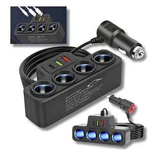 Adaptador 4 Soquetes Divisor Portas Usb Carregador De Ddyy D-25 120w D25