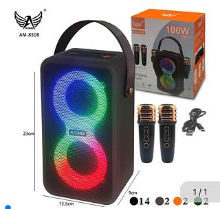 CAIXA DE SOM BT Com 2 microfone Com 20pcs