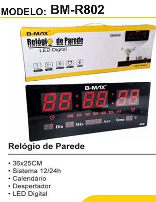 Relógio de parede digital BM-R802