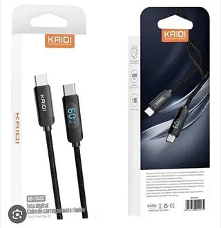 Cabo tipo c /tipo c 60W 1M com digital KD104CC
