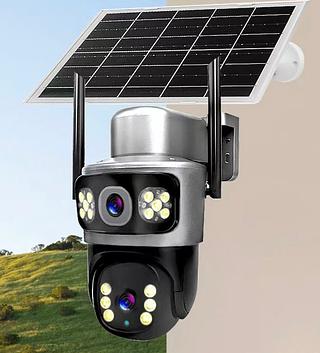 CÂMERA SOLAR WI-FI Monitoramento horizontal: 360° yoosee- Monitoramento vertical: 90° Detecção de forma humana e visão noturna Comunicação bidirecional - Microfone à prova d'água