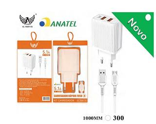 Carregador rápido 5.1 v8 2USB altomex AL-9089-V8 com 150pcs