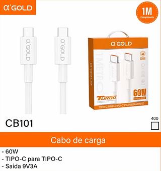 Cabo tipo c para tipo c 1M 60W CB101