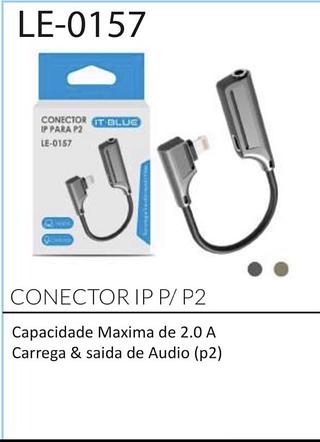 Adaptador p2 e carregador pra iPhone LE0157