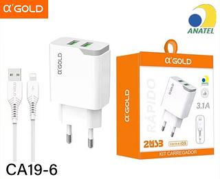 Kit carregador iOS 3.1A CA196