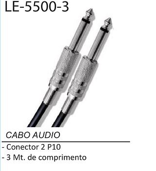 CABO AUDIO Conector 2 P10 3M LE5500 3M