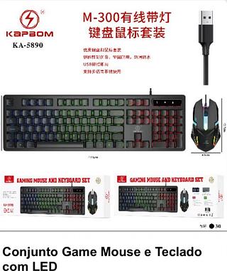 Teclado com fio com mouse com RGB KA5890