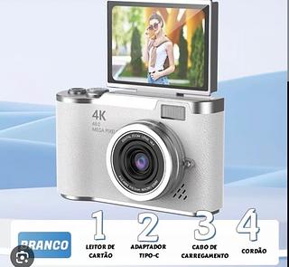 Câmera Digital 4k, Tela Flip De 180°, Tela De 2,4 LK007