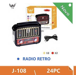 RADIO FM AM com Bluetooth Jd108 Com 24pcs