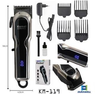 Máquina De Cortar Cabelo Com Visor Profissional Kemei KM-119
