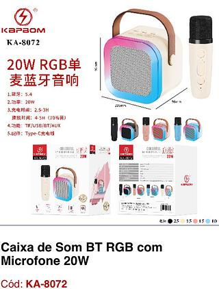 Caixa de Som BT RGB com Microfone 20W KA-8072