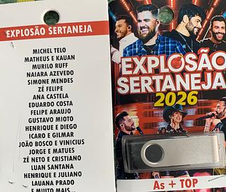 pendrive gravado original 500-600 músicas P120