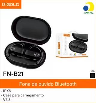 Fone sem fio com digital com borrachinha FNB21