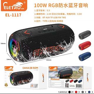Caixa de som Bluetooth USB cartão memória prova água EL1117