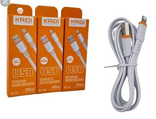 1 Cabo USB cabo para iPhone los Lightning Kaidi KD-16A 100cm KD-31A