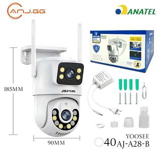 Câmeras Segurança Jortan 2 Lentes Wifi Yoosee prova água AJA28B